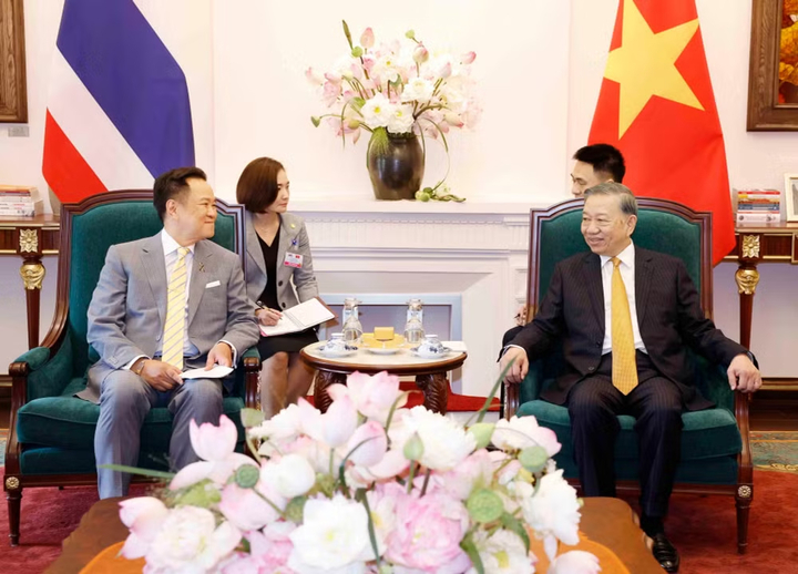 Tổng Bí thư, Chủ tịch nước Tô Lâm tiếp Thủ tướng Thái Lan