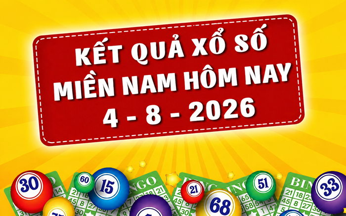 XSMN 4/8 – Kết quả XSMN hôm nay thứ Ba ngày 4/8/2026